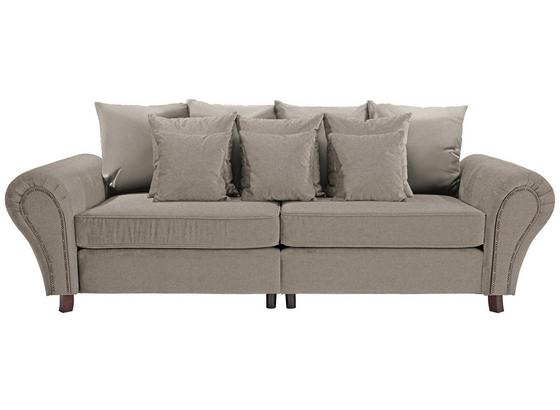 Mega Pohovka Living - tmavě hnědá/přírodní barvy, Romantický / Rustikální, kov/dřevo (265/82-102/108cm) - James Wood Mega Pohovka Living - tmavě hnědá/přírodní barvy, Romantický / Rustikální, kov/dřevo (265/82-102/108cm) - James Wood