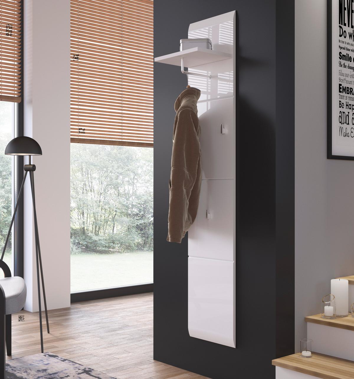 Garderobenpaneel Merano Weiß B: 30 Cm - MODERN, Holzwerkstoff (30/152/23cm)