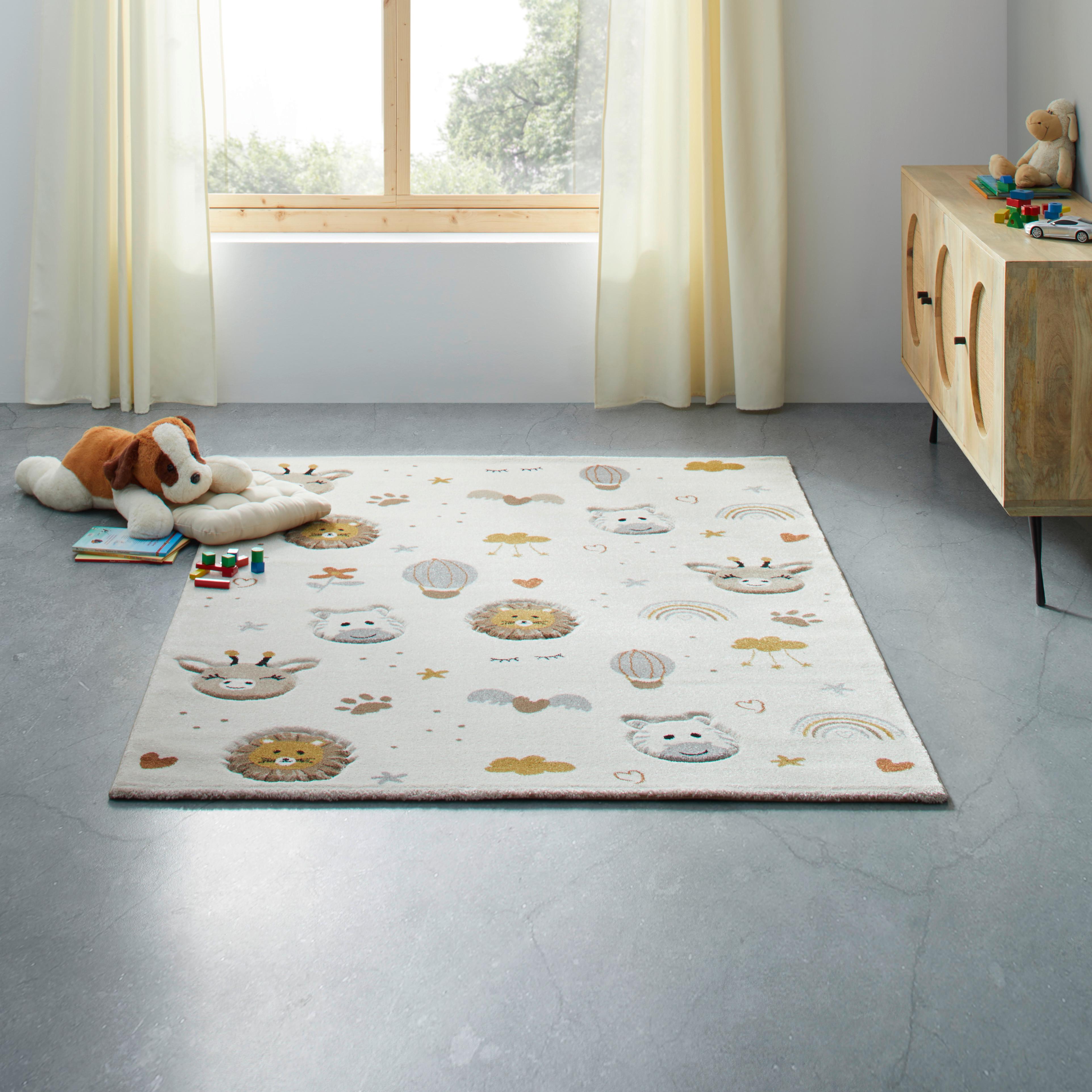 Detský Koberec Sunny 2, 160/230cm, Krémová - hnedá/béžová, Basics, textil (160/230cm) - Modern Living