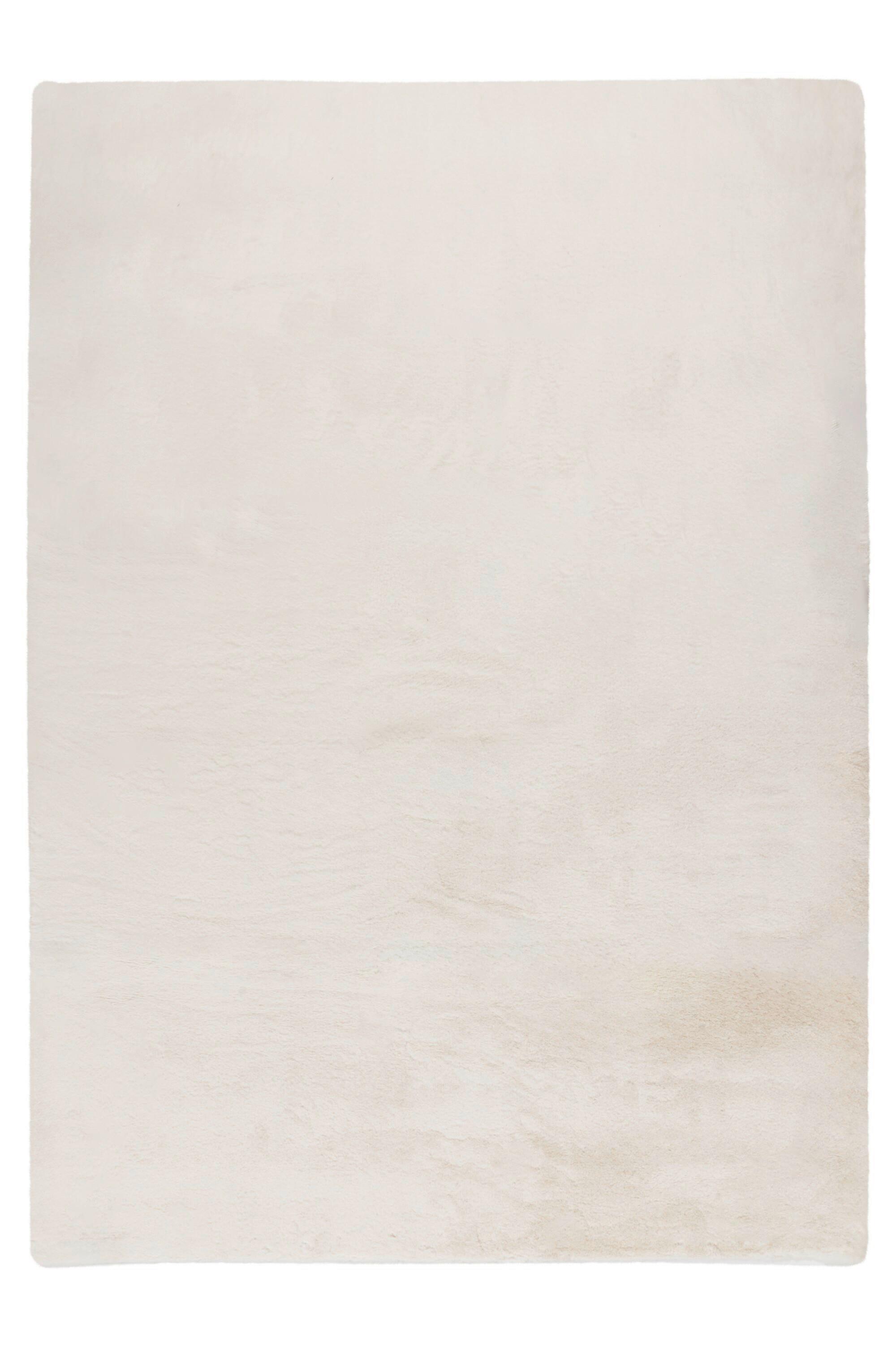 Hochflorteppich Weiß Emotion 60x110 cm - Weiß, Basics, Textil (60/110cm) - Kayoom