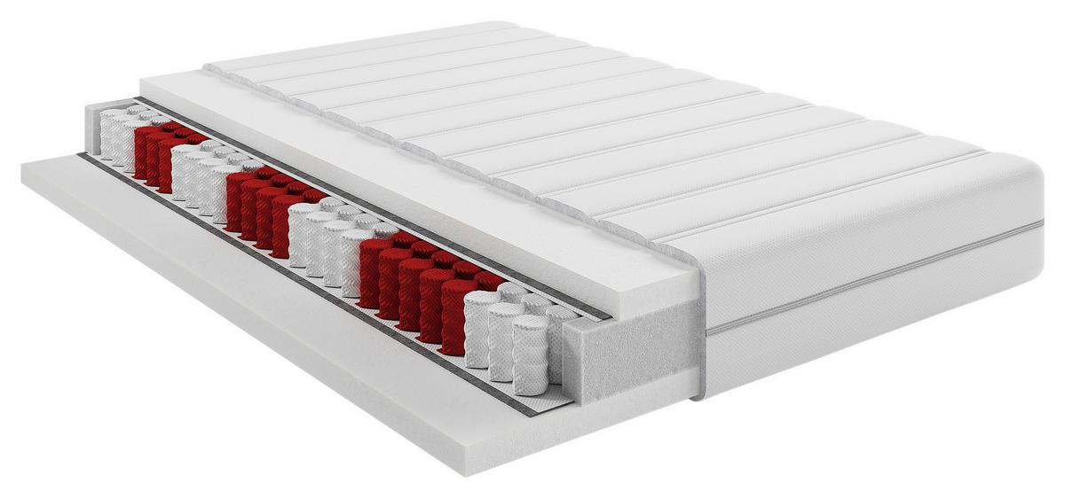 Taschenfederkernmatratze Star 140x220cm Sehr Fest - Weiß, Basics, Textil (140/220cm) - Livetastic