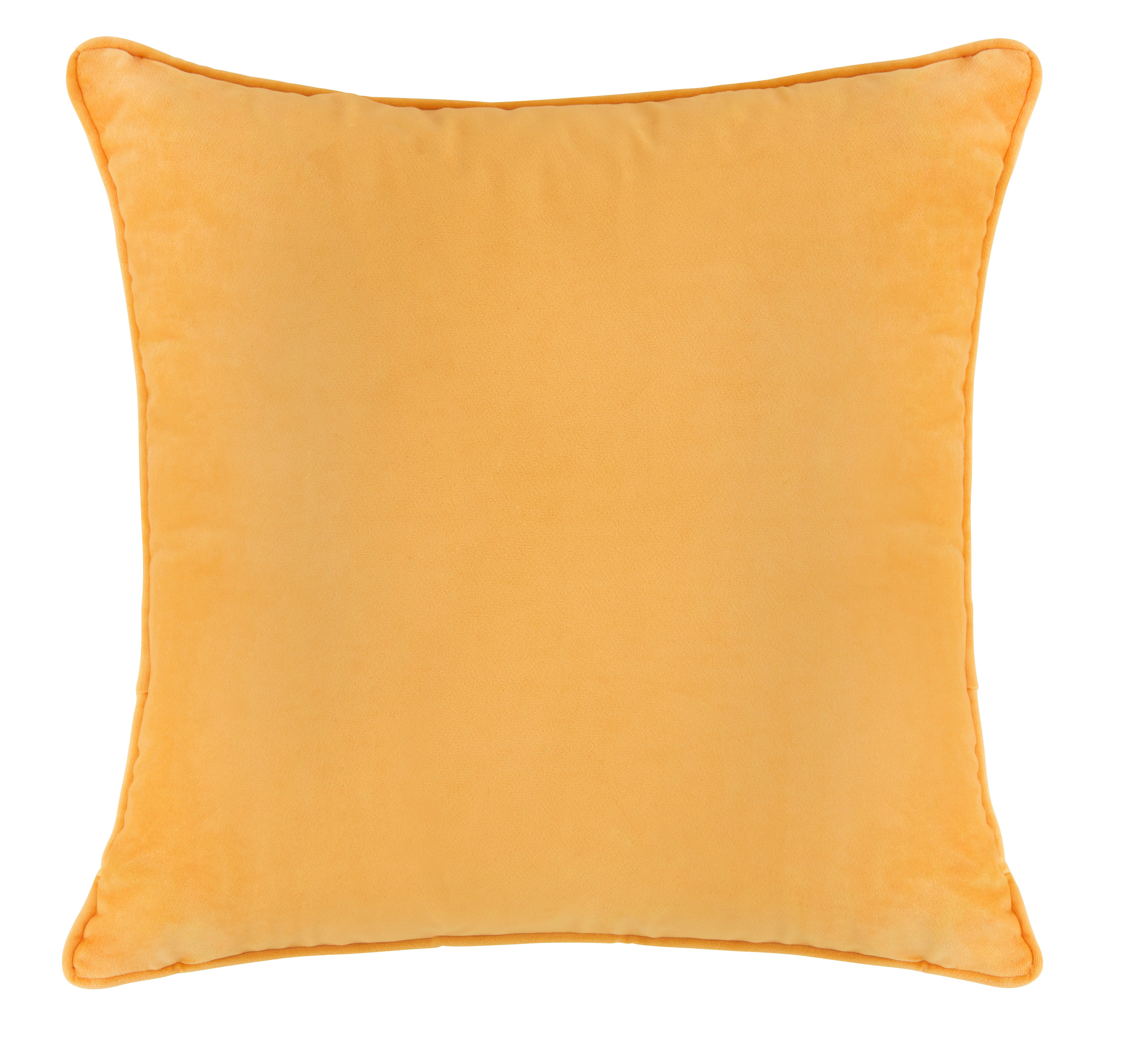 Dekorační Polštář Viola, 45/45cm, Žlutá - žlutá, Konvenční, textil (45/45cm) - Premium Living