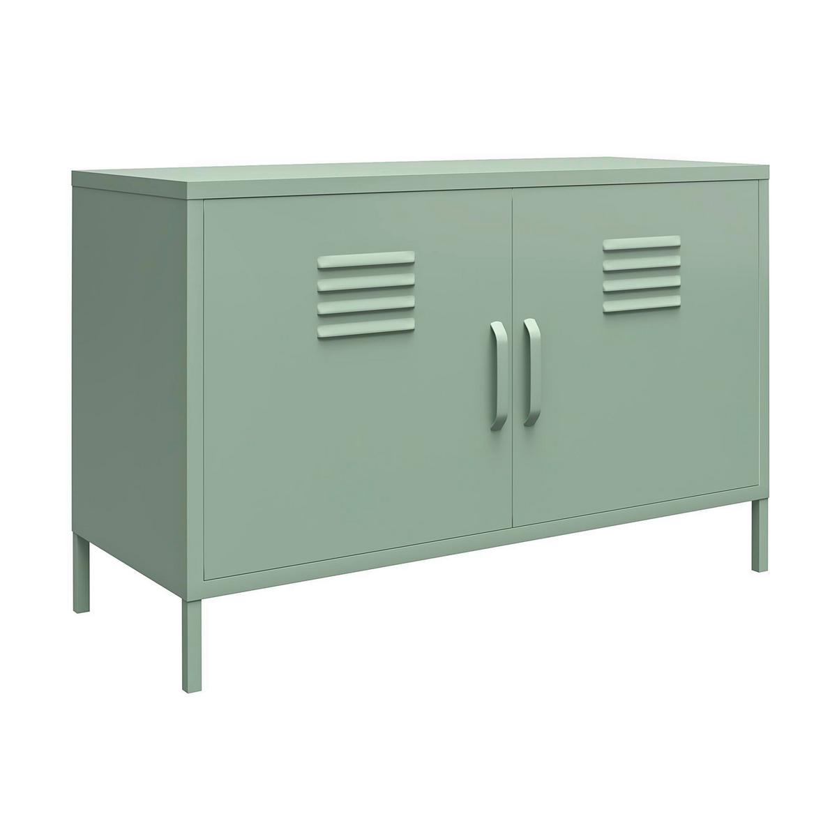 Highboard Mission District Hellgrün B: 100 cm - Hellgrün, Design, Metall (100/64/40cm) - MID.YOU