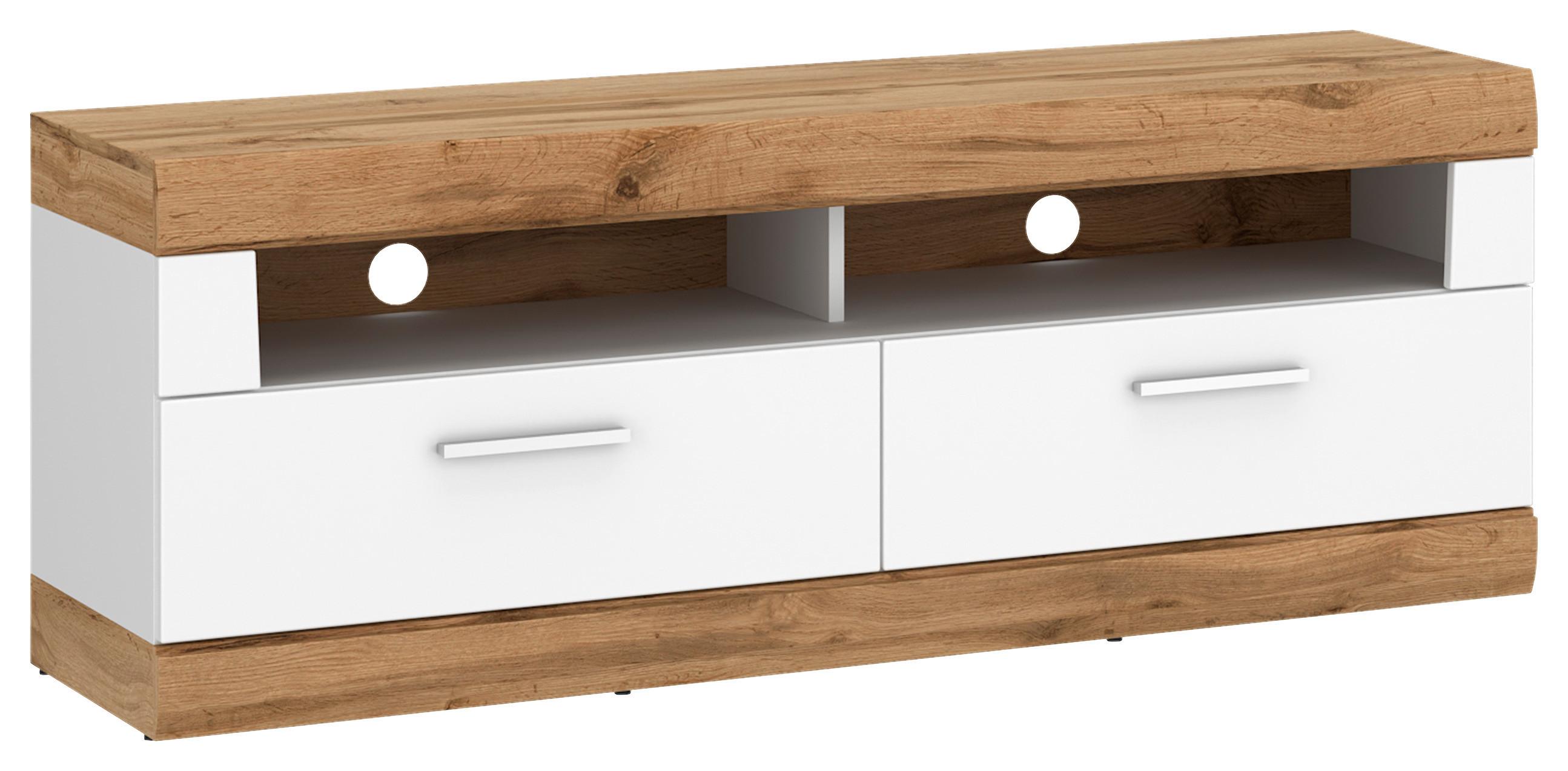 TV-Element Merida Eiche Wotan/Weiß B: 140,3 cm