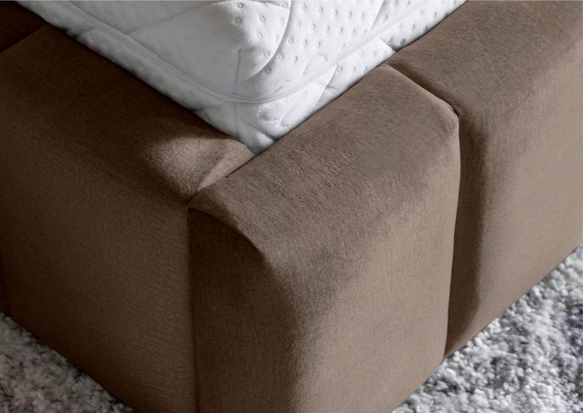 Polsterbett Lamica Braun Lf: 160x200 Cm - Schwarz/Braun, MODERN, Holz (160/200cm) - MID.YOU