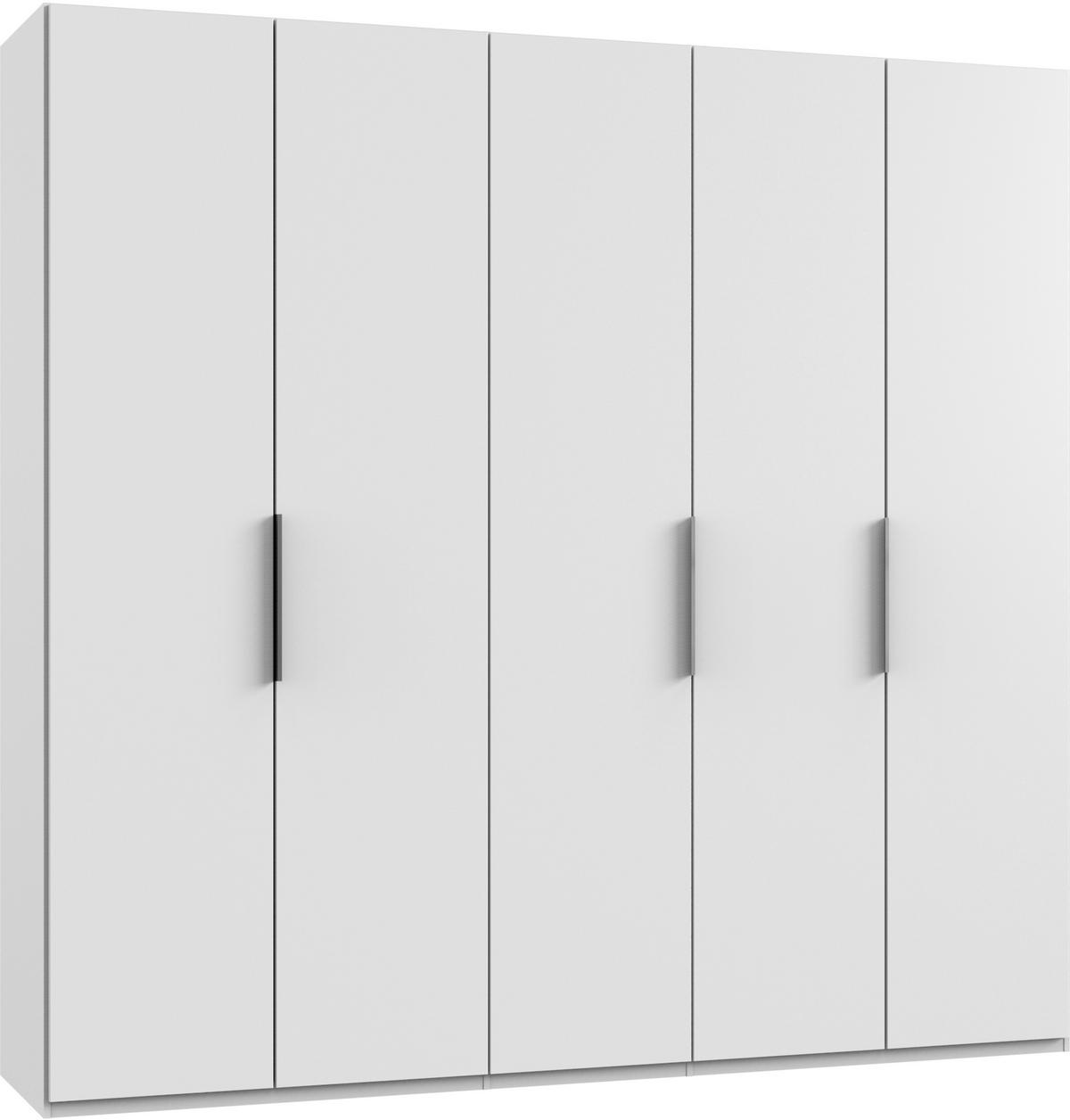 Drehtürenschrank B: 250 Cm Level, Weiß - Weiß, MODERN, Holzwerkstoff (250/236/58cm) - MID.YOU