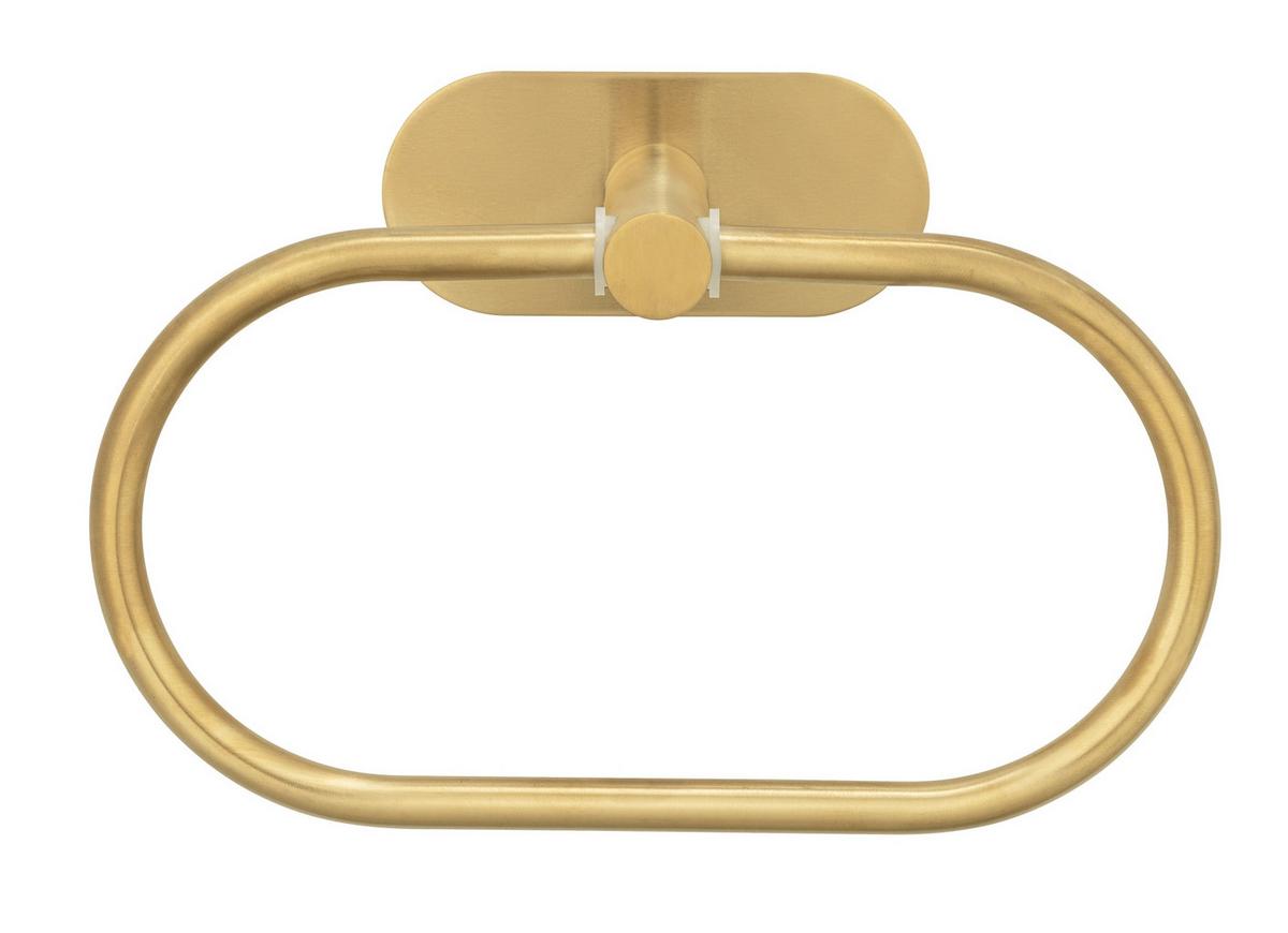 Držák na ručníky OREA GOLD MATT - barvy zlata, Lifestyle, kov (20,5/12,5/7,5cm) - Mömax