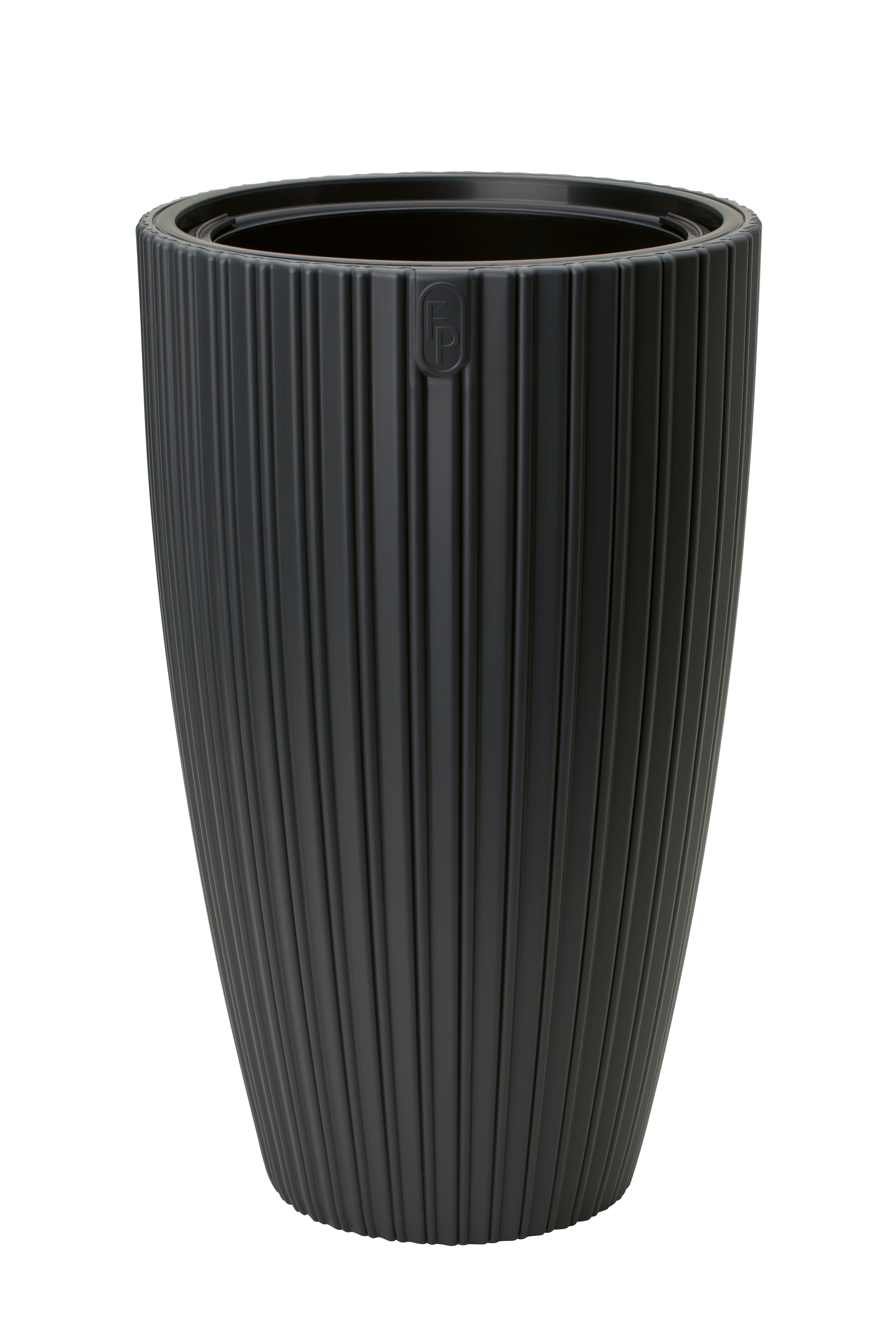 Obal na květináč MIRA 40 - černá, Konvenční, plast (39/58,0/38,5cm) - Mömax