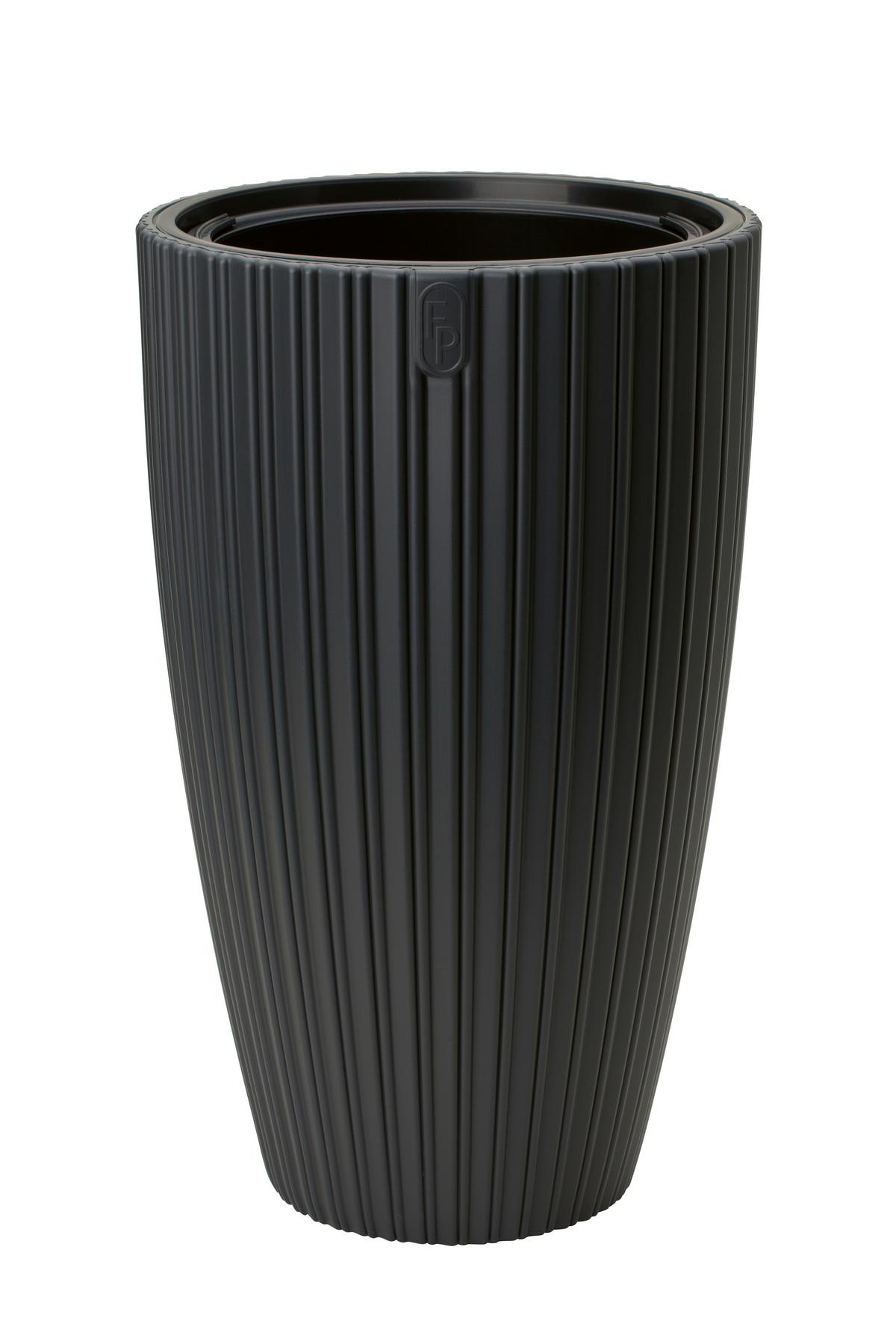 Obal na květináč MIRA 40 - černá, Konvenční, plast (39/58,0/38,5cm) - Mömax