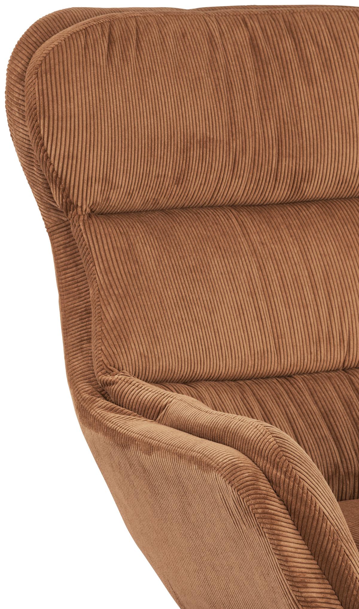 Sesselset Tabbe - Schwarz/Kupferfarben, MODERN, Textil (76/110/88,5cm) - Livetastic