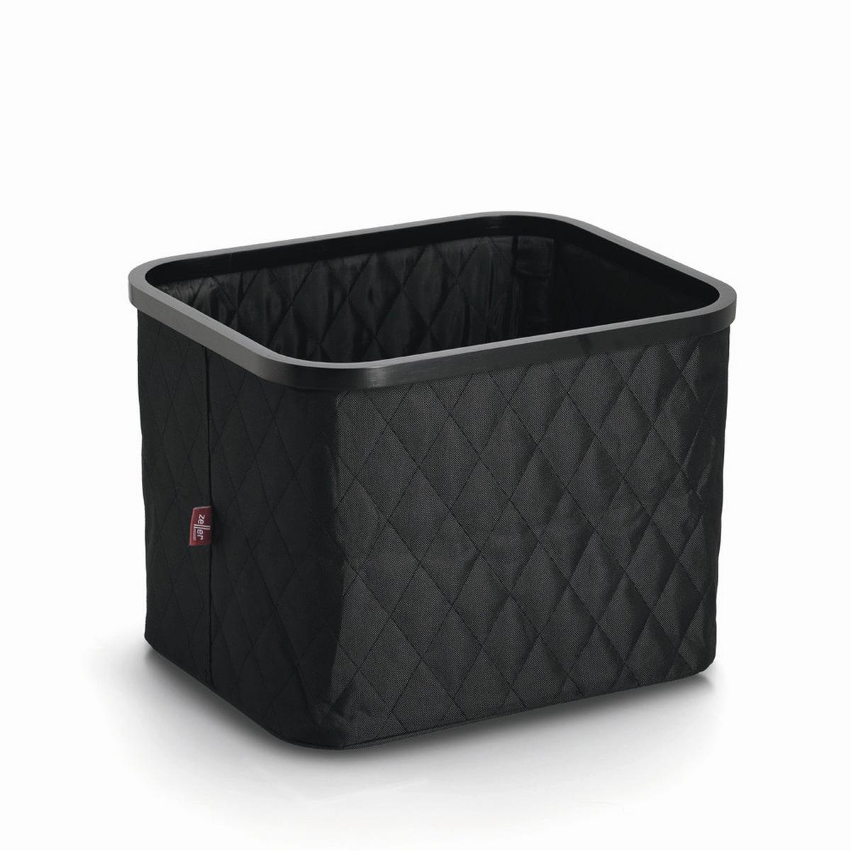 KORBSET Synthetikfaser, Schwarz, 2--Teilig - Schwarz, Basics, Textil (40/40/30cm) - Zeller Present