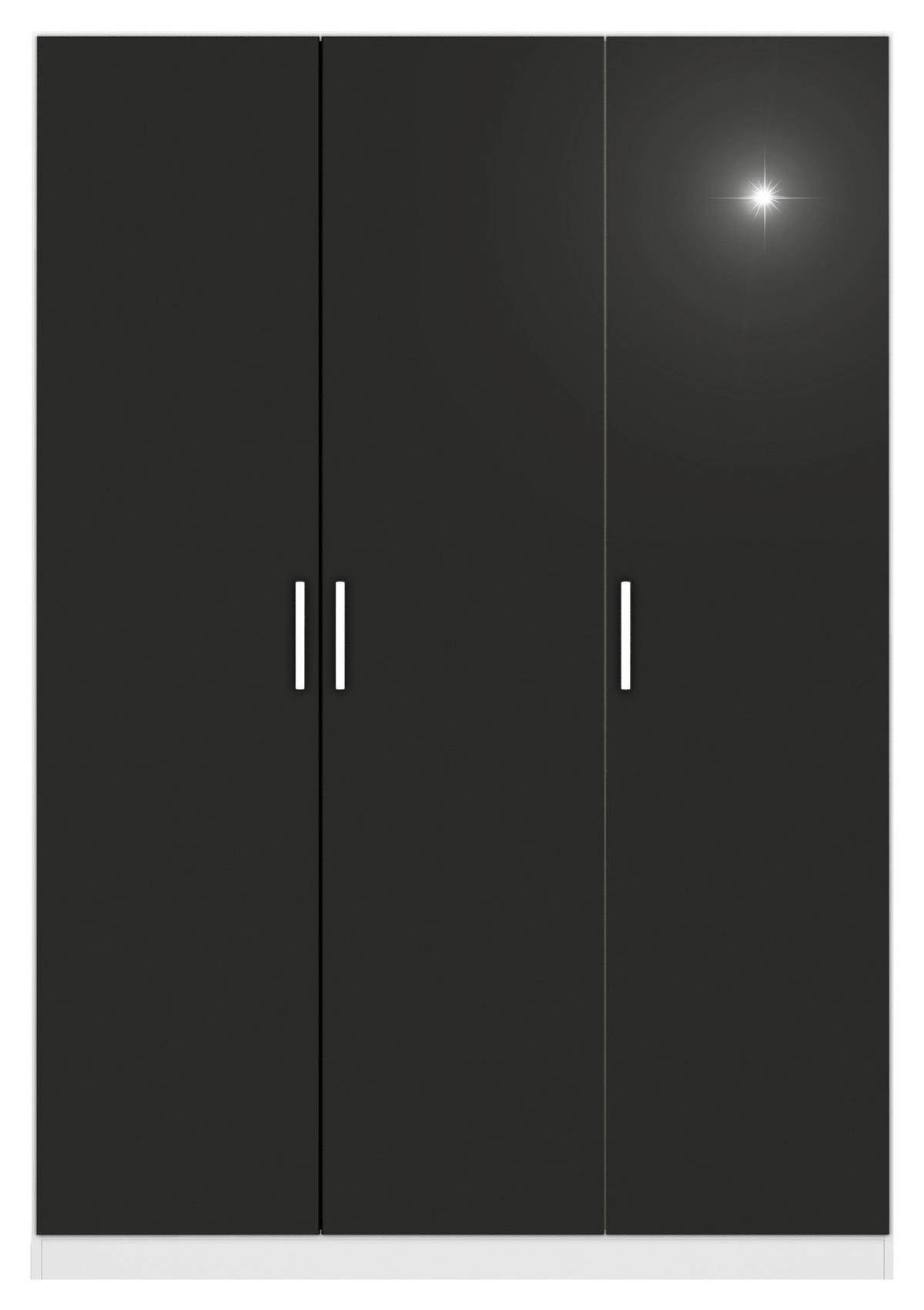 Drehtürenschrank 136 Cm Berlin Weiß/grau - Weiß/Grau, MODERN, Holzwerkstoff (136/210/54cm) - Rauch Möbel