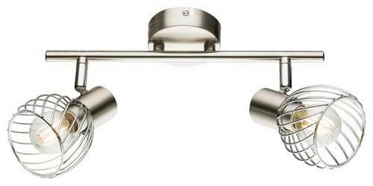Strahler Sina 2-flammig Verstellbar Ø 30 Cm - Chromfarben, Trend, Metall (30/14,5cm) - Globo