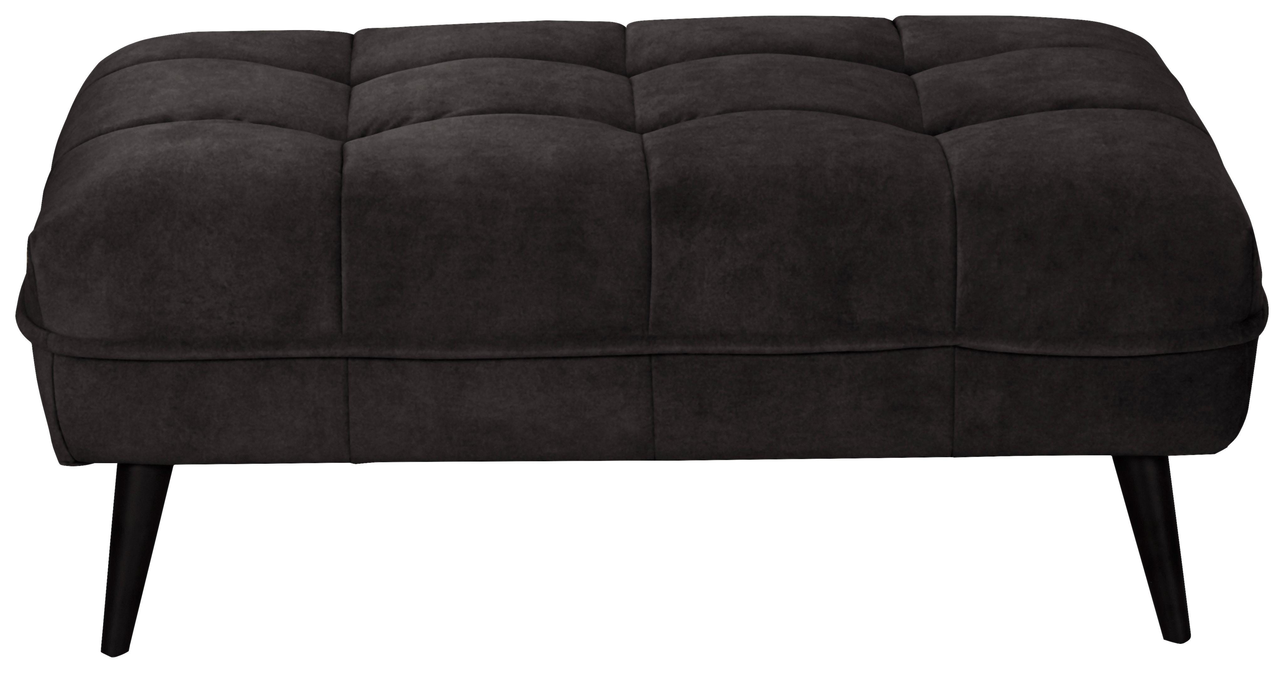 Velký taburet Ariana, antracitový - antracitová, Moderní, textil (109/45/69cm)