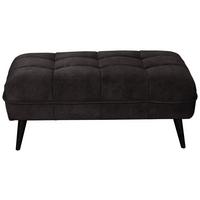 Velký taburet Ariana, antracitový - antracitová, Moderní, textil (109/45/69cm)