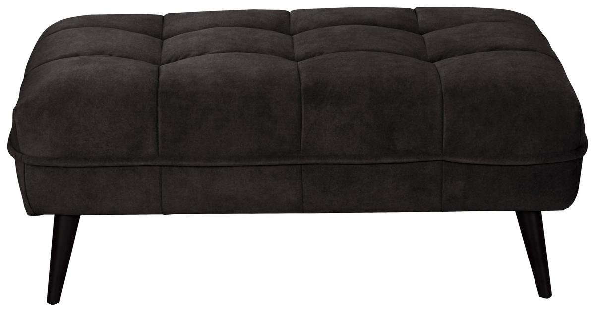 Velký taburet Ariana, antracitový - antracitová, Moderní, textil (109/45/69cm)