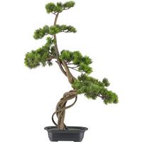 Kunstpflanze Bonsai inkl. Topf D: 21 cm - Schwarz/Braun, Design, Kunststoff (70cm) - P & B