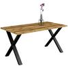 Esstisch Alex Schwarz, Plankeneiche - Plankeneiche/Schwarz, MODERN, Holzwerkstoff/Metall (200/100/78cm) - Livetastic