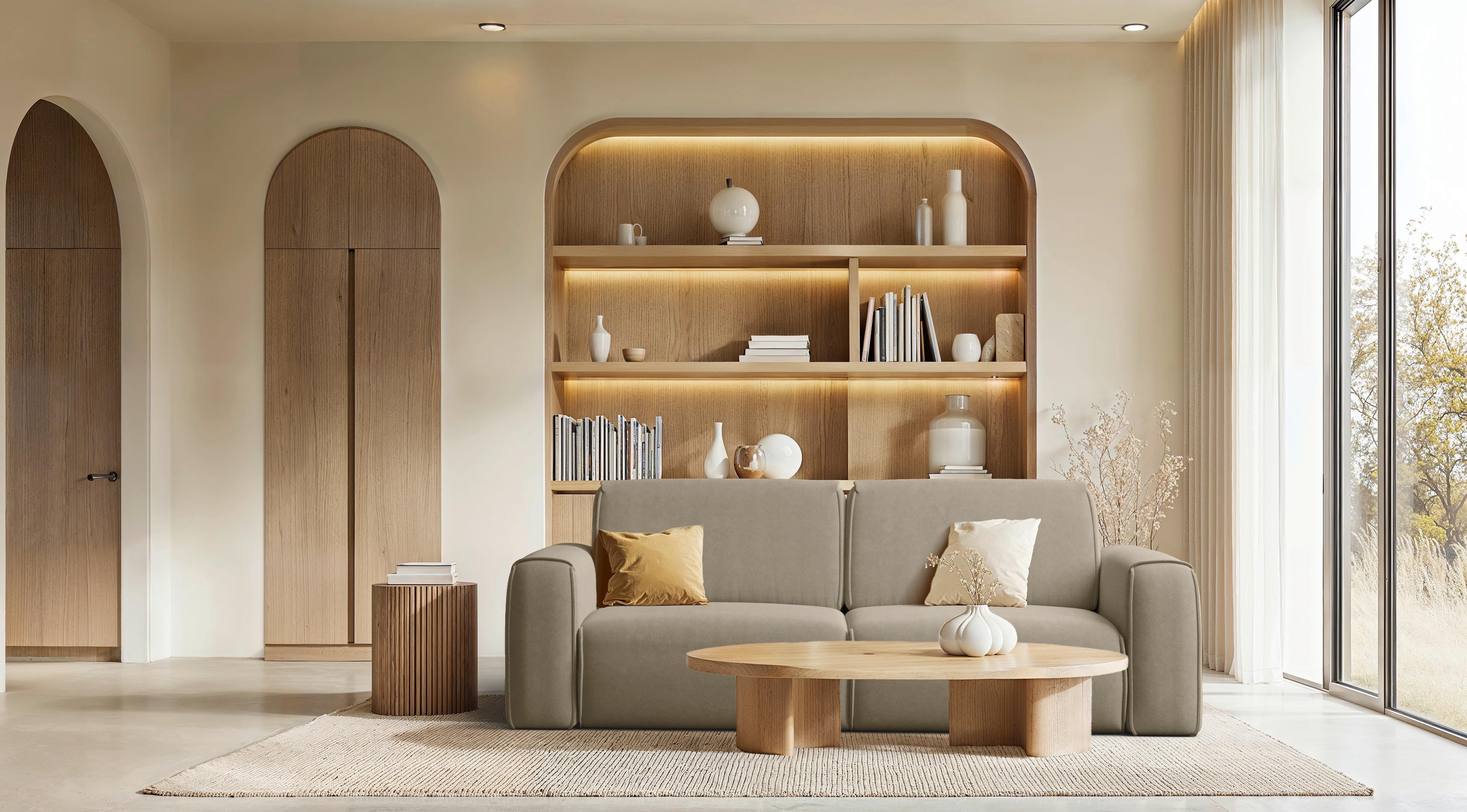 Schlafsofa Tuzzi Hellbraun B: 252cm