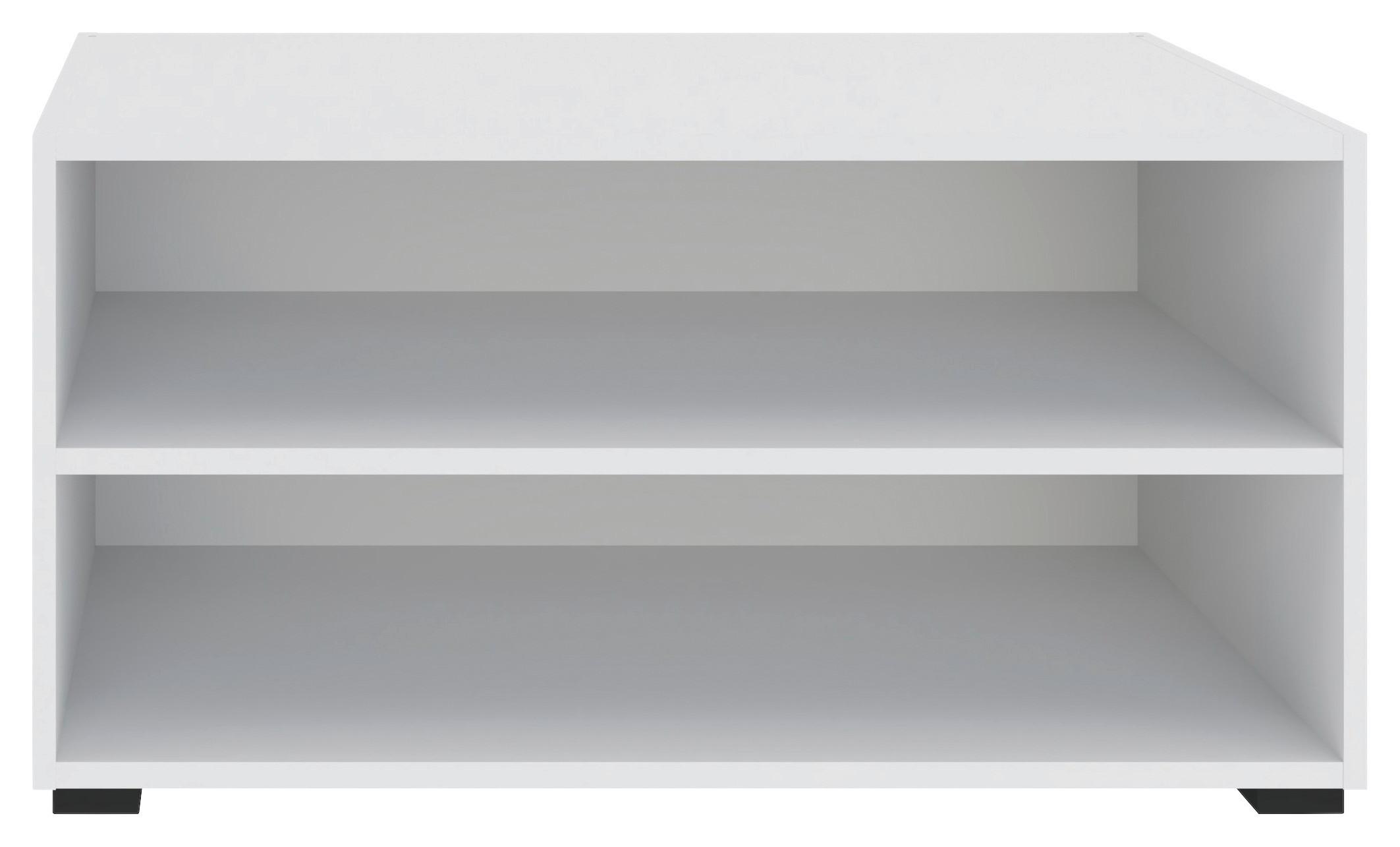REGÁL UNIT-ELEMENTS MINI - bílá/černá, Moderní, kompozitní dřevo (91,2/44,8/40cm) - Ondega