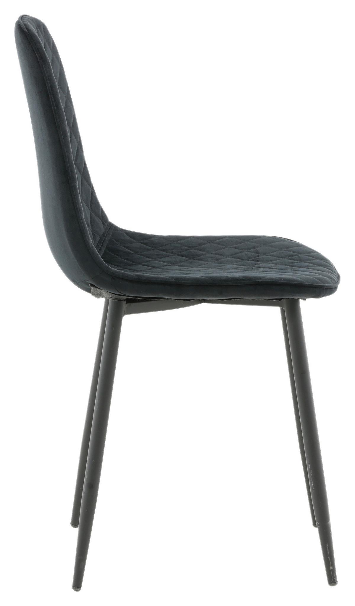 Stuhl-set Polar - Schwarz, Design, Textil/Metall (44/86/52cm) - Livetastic