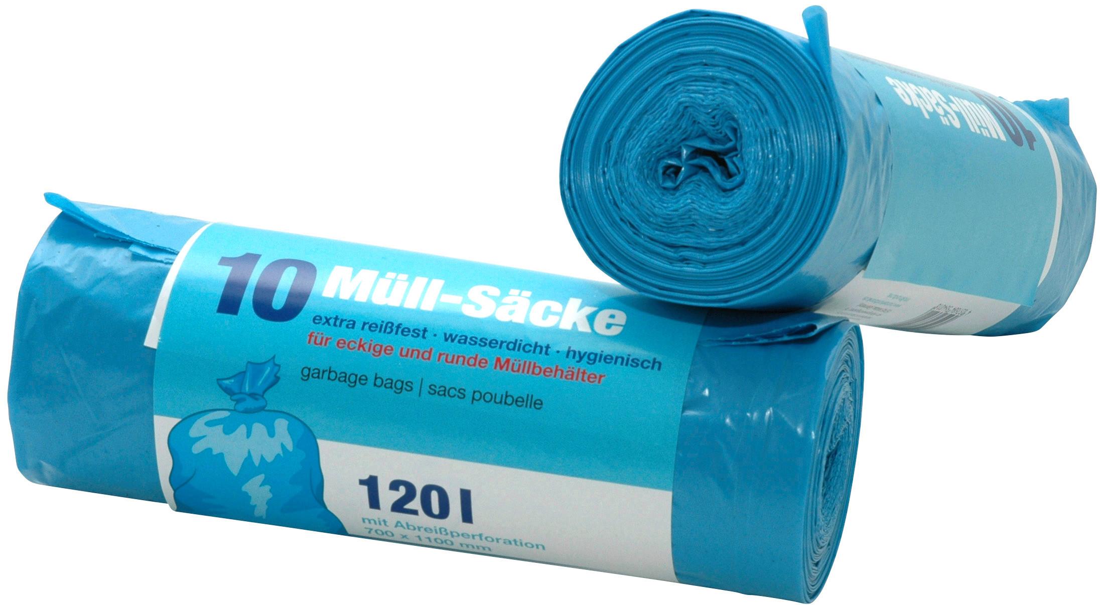 Müllsack 120 L - 10 Stück - Blau, KONVENTIONELL, Kunststoff (6/19cm)
