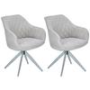 Armlehnstuhl Adriano Hellgrau Gepolstert - Hellgrau, MODERN, Textil/Metall (59/84/59cm) - Livetastic