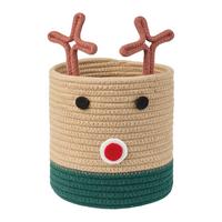Koš TRIXI - zelená/světle červená, textil (18/18cm) - Mömax
