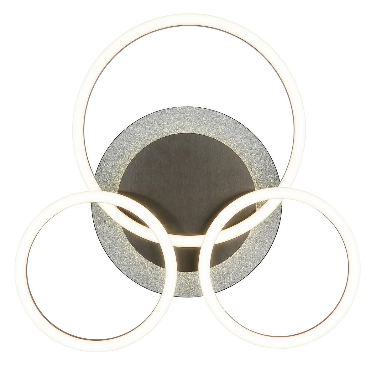 LED-Deckenleuchte Memory-Funktion - Silberfarben/Schwarzchrom, Design, Kunststoff/Metall (46/42/11,5cm) - Globo