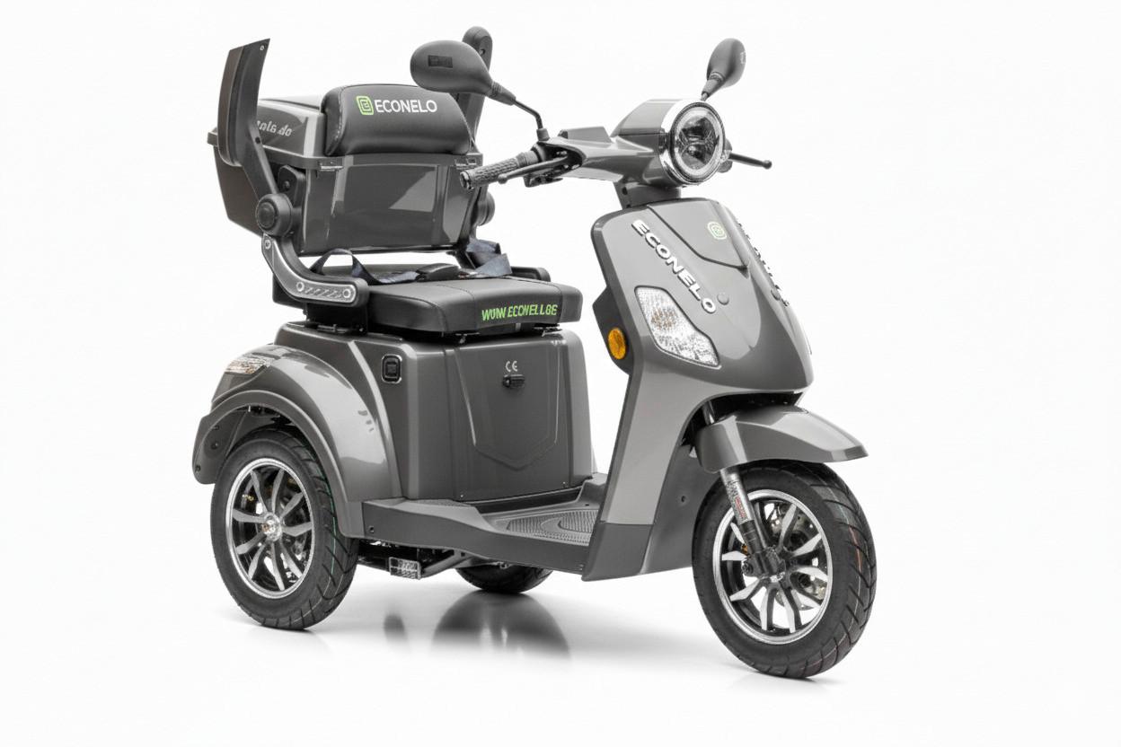 E-Seniorenmobil YOGI-IQL Lithium-Akku, 3-Rad, 1000W - Grau, Basics, Kunststoff/Metall (152/67/102cm)