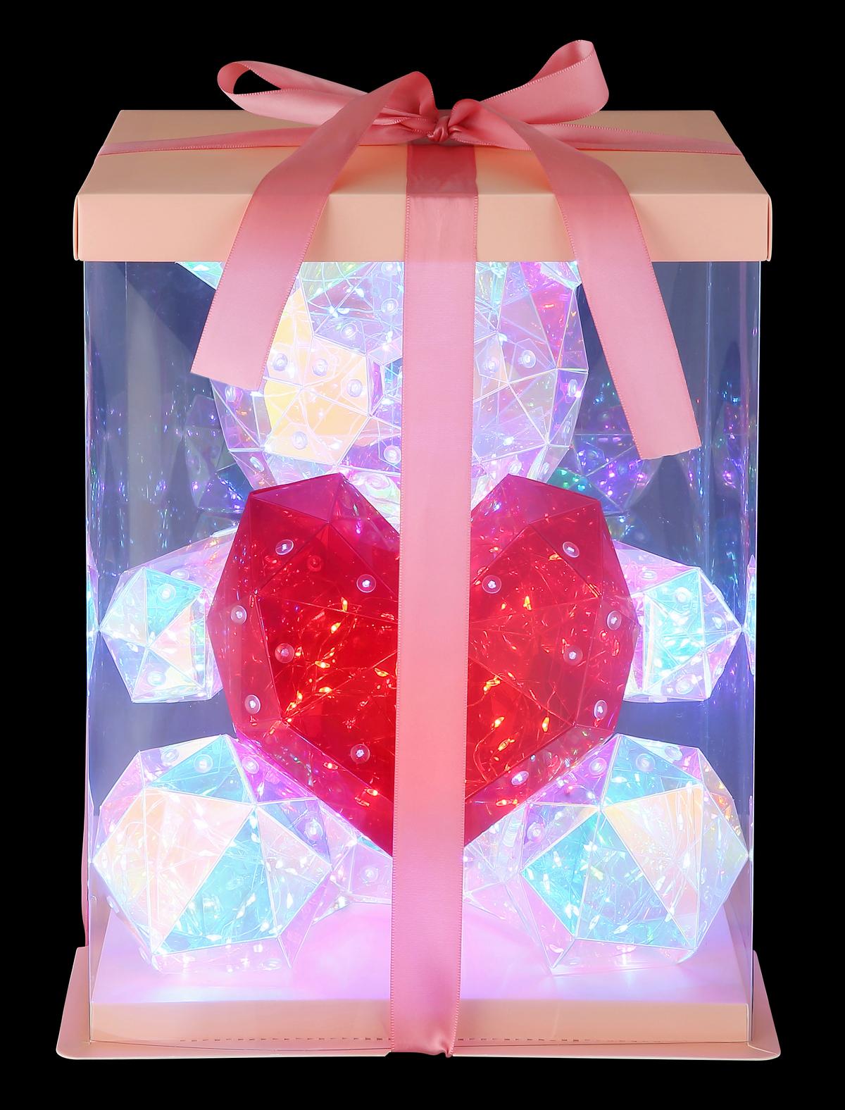 Led-dekoleuchte 28058 - Klar/Rot, Trend, Kunststoff (23/19/30cm) - Globo