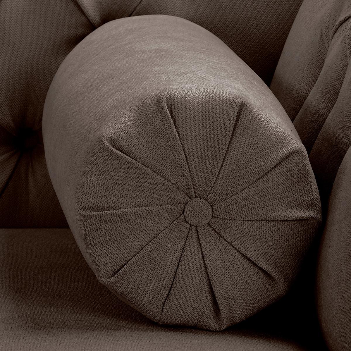 Récamiere Pako Graubraun B: 185cm - Graubraun/Braun, Design, Textil (185/93/75cm) - Livetastic