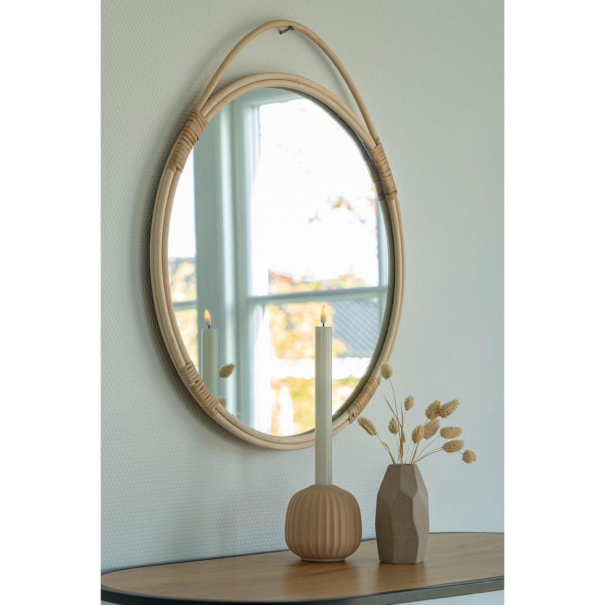 WANDSPIEGEL Malo Hellbraun B: 2 cm - Hellbraun, Design, Holz (2/50/50cm)