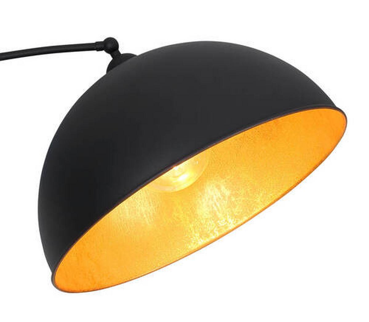 Bogenleuchte 58486 - Goldfarben/Schwarz, Design, Metall (115/45/182cm) - Globo