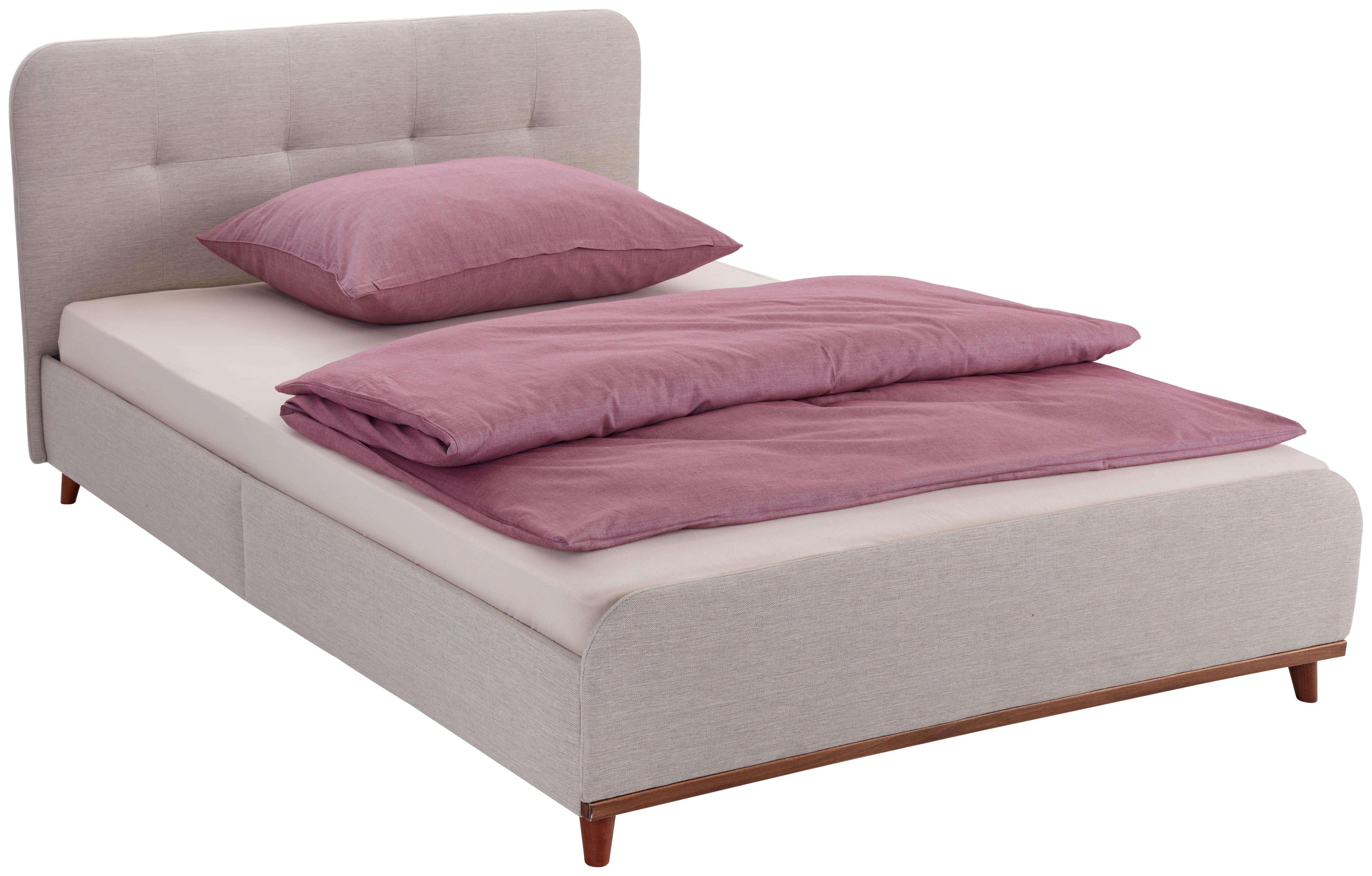 Polsterbett Shaki 180x200 Beige - Beige, KONVENTIONELL, Holz (192/92/207cm)