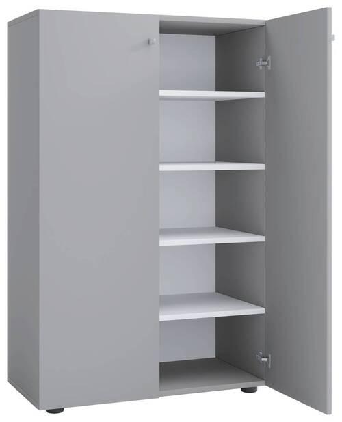 Schuhschrank Lona XL Grau 2-Türig B: 70 cm - Schwarz/Grau, KONVENTIONELL, Holzwerkstoff (70/110/39cm) - MID.YOU