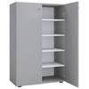 Schuhschrank Lona XL Grau 2-Türig B: 70 cm - Schwarz/Grau, KONVENTIONELL, Holzwerkstoff (70/110/39cm) - MID.YOU