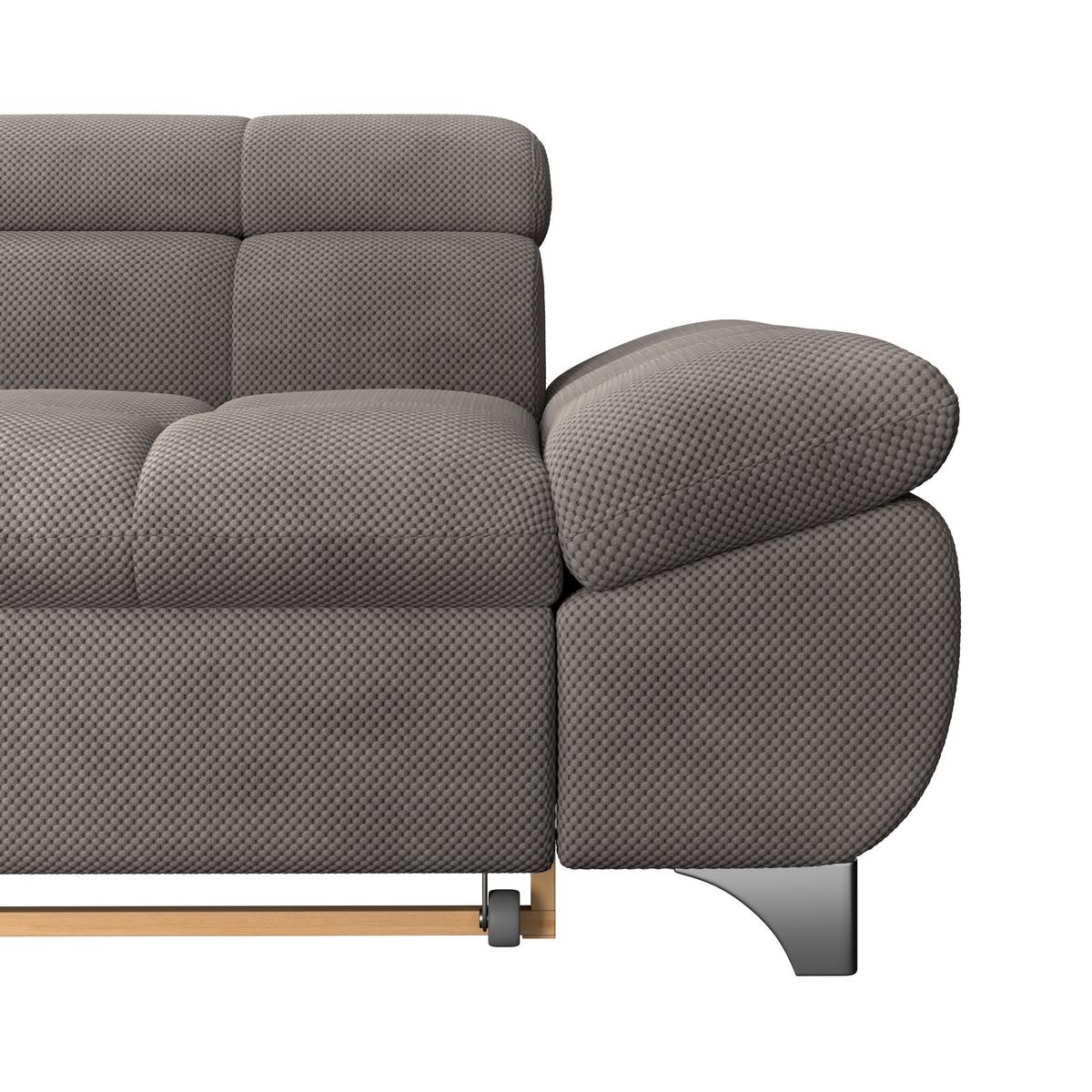 Ecksofa Gemini Braun, B: 234cm - Chromfarben/Braun, KONVENTIONELL, Textil (234/312cm)