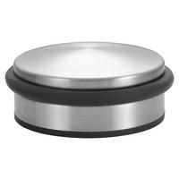Türstopper Dorian 1 Stk. Dxh: 10x3,5 Cm, Metall Mit Gummiring - Silberfarben/Schwarz, KONVENTIONELL, Metall (10/3,5cm)