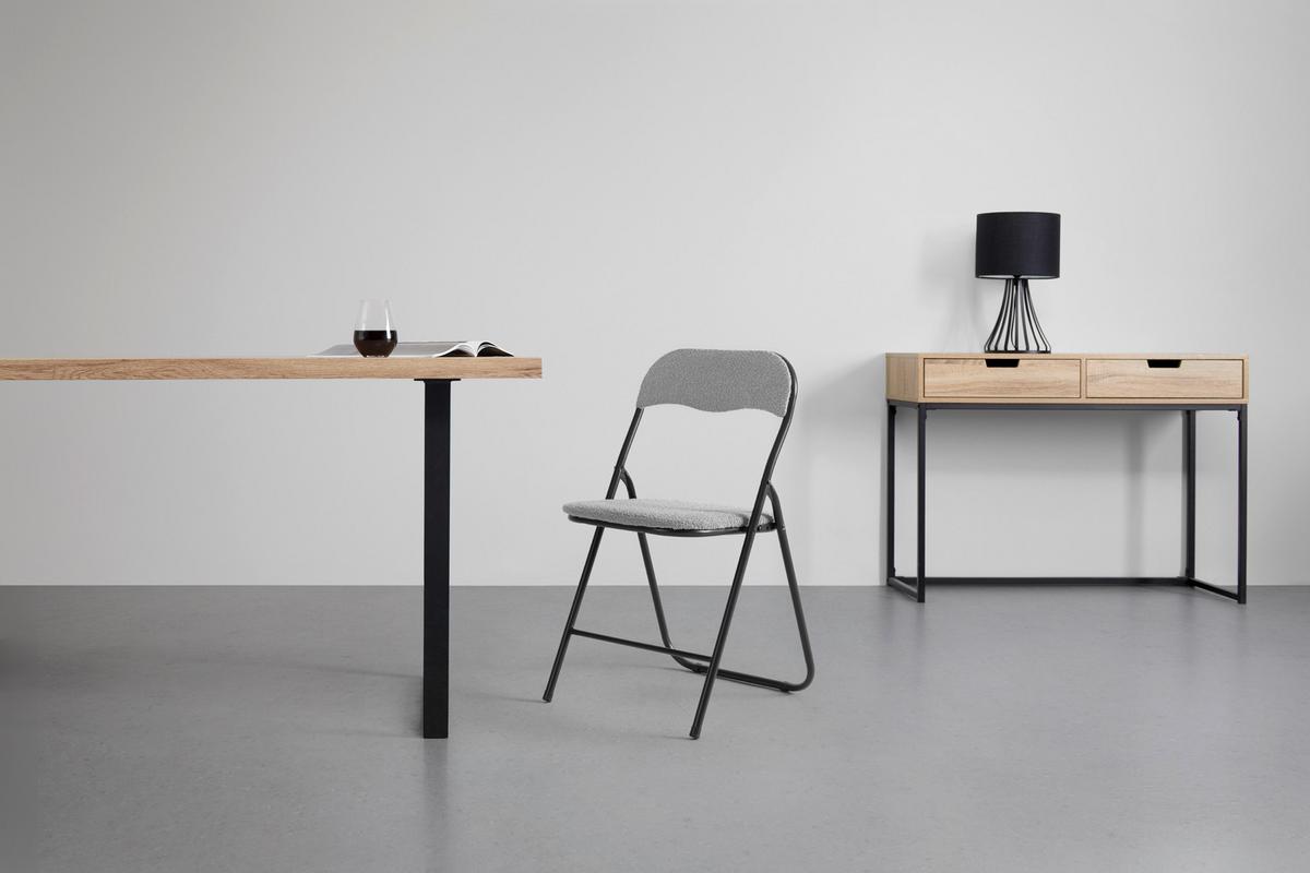 SKLÁDACÍ ŽIDLE ISABELLE - šedá/černá, Lifestyle, kov/textil (44/78/44cm) - Mömax