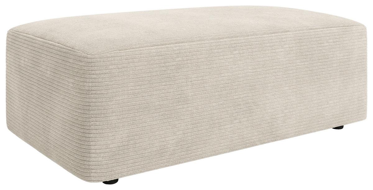 Hocker Wien, Creme B: 112 cm - Creme/Schwarz, MODERN, Textil (112/44/66cm) - Trendmanufaktur
