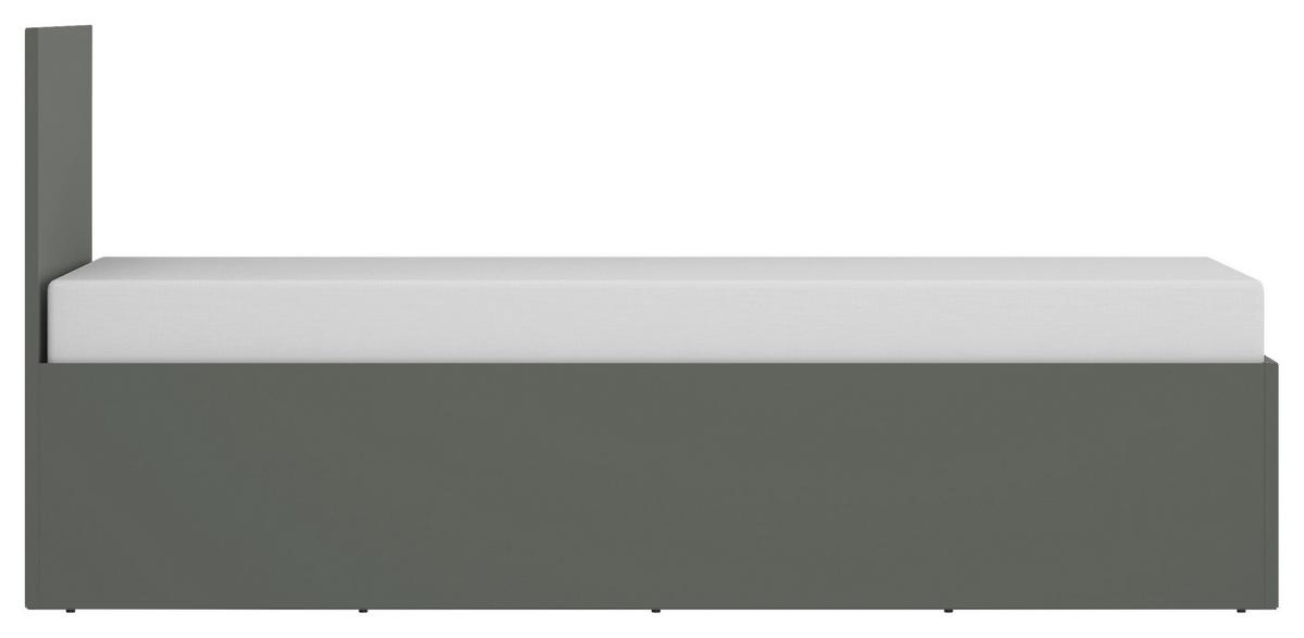 Posteľ POZZI 90x200 cm, dekor zelená - čierna/zelená, Modern, kompozitné drevo/plast (90/200cm) - Modern Living