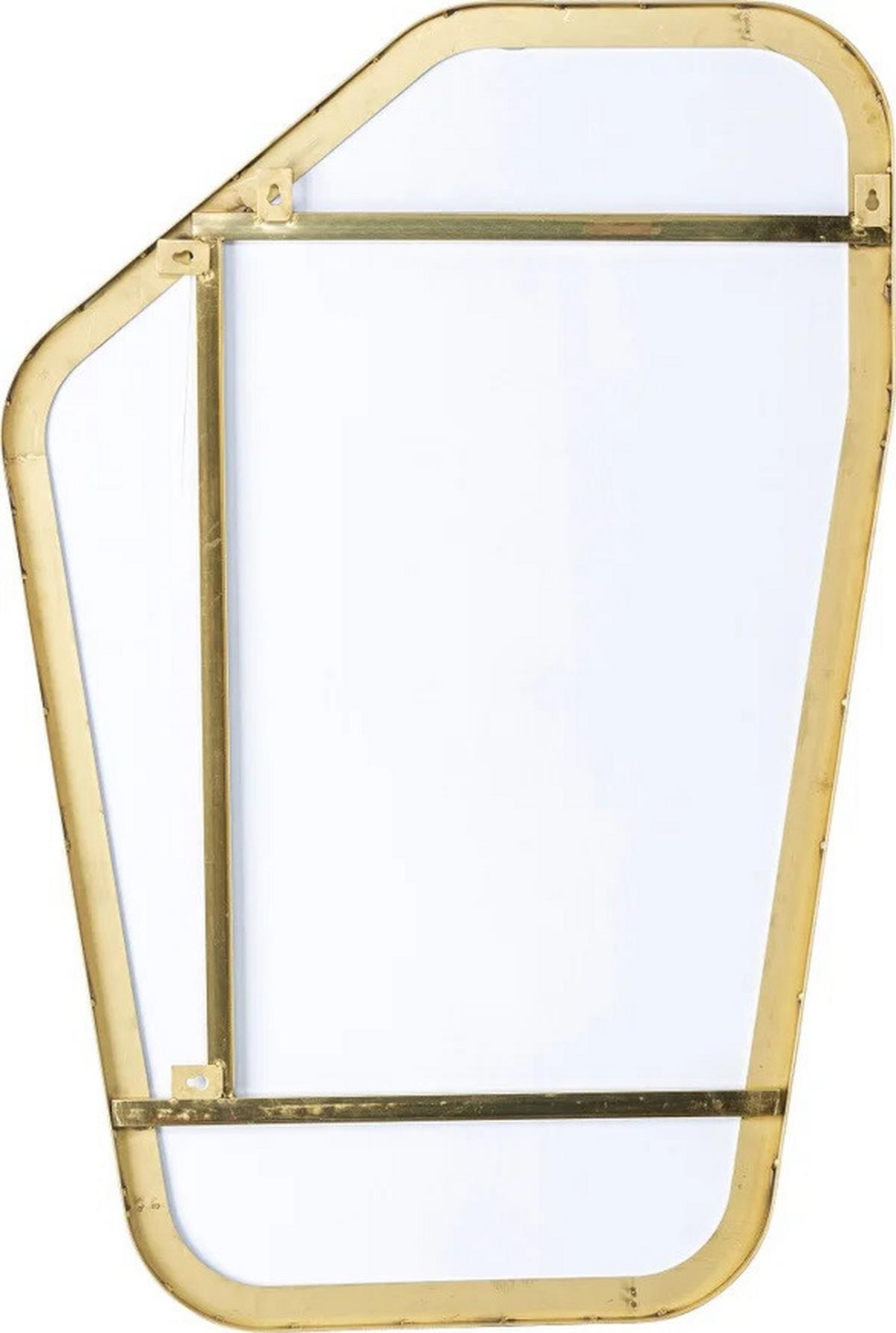 Wandspiegel Shape Brass Klein - Transparent/Messingfarben, Trend, Glas/Metall (64/95/3cm) - Kare-Design