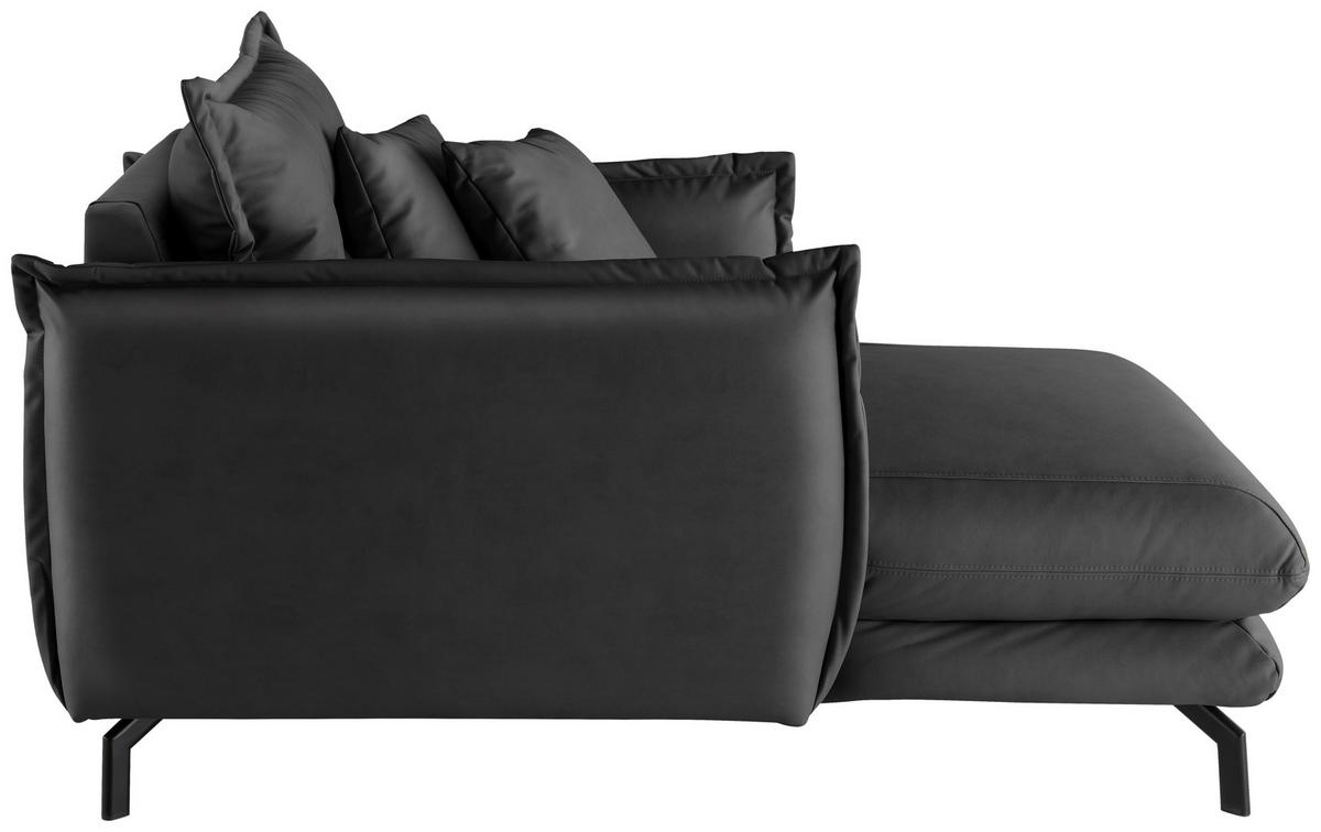 XXL-Sessel Lava Schwarz B: 111cm - Schwarz, MODERN, Textil (111/101/167cm) - Livetastic