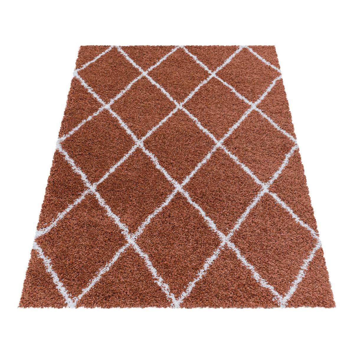 Hochflor Teppich Terra Cotta Alvor 60x110 cm - Terracotta, Basics, Textil (60/110cm)