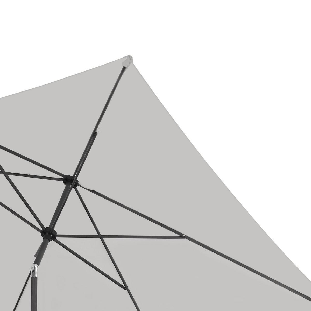 Sonnenschirm B/H/T: 250x257x200 cm Hellgrau - Hellgrau/Alufarben, MODERN, Textil/Metall (250/257/200cm) - Doppler