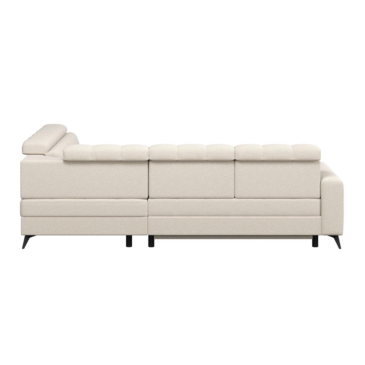 Ecksofa Barletta New Velours Beige, 289x228cm - Beige/Schwarz, ROMANTIK / LANDHAUS, Textil (289/228cm) - Luca Bessoni