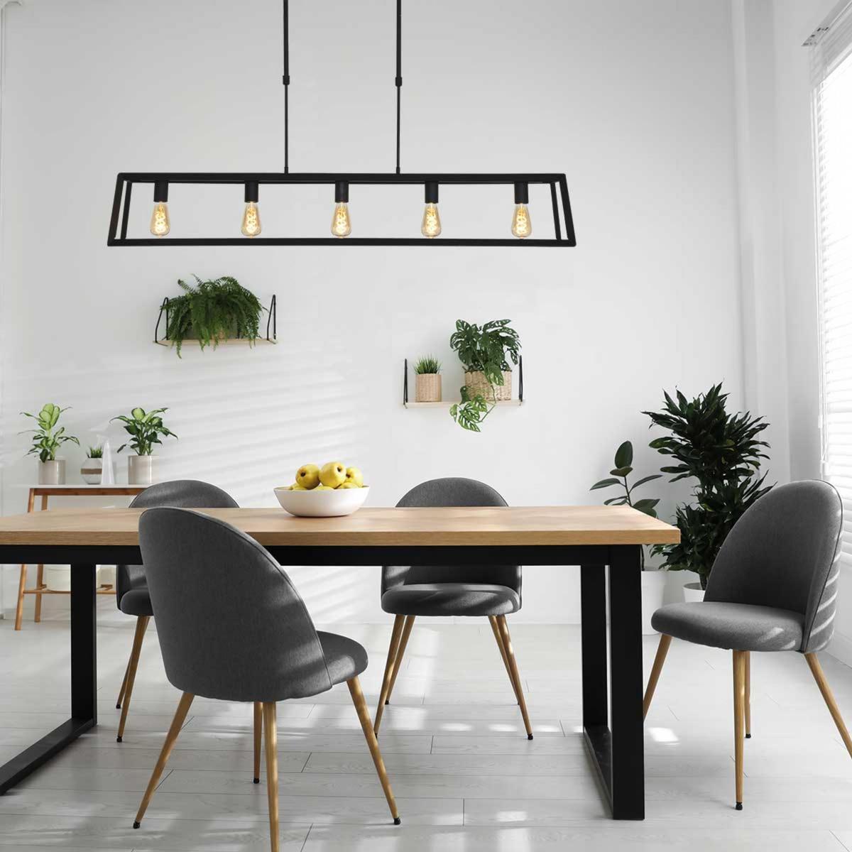 Pendelleuchte Buckley - Schwarz, Trend, Metall (20/120/140cm)