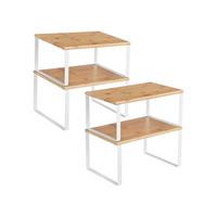 Küchenregal Holz/Metall, Silberfarben - Gelb, Basics, Holz/Metall (29,7/15,6/19,5cm)