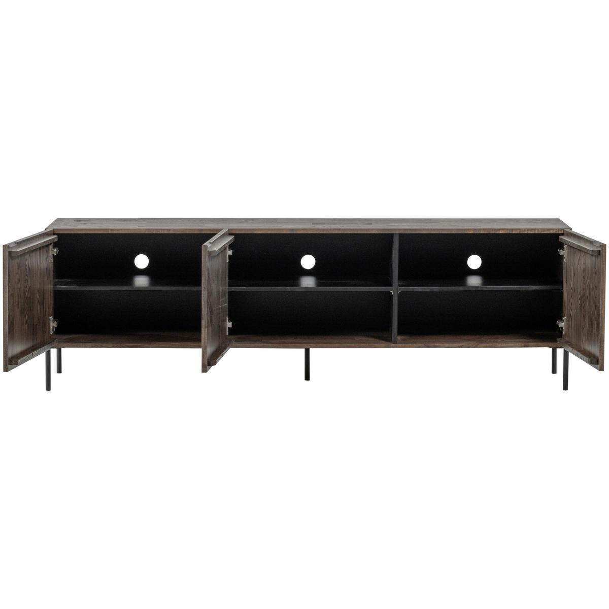 LOWBOARD Gravure Braun B: 180cm - Schwarz/Braun, Design, Holz (180/56/46cm) - Livetastic